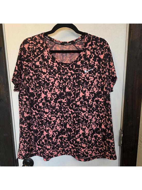 Nike Tops - Nike Women's Running Dri-Fit Short Sleeve Shirt 2X- Pink & Black